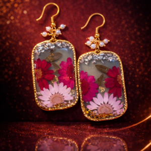 Petals stones earrings